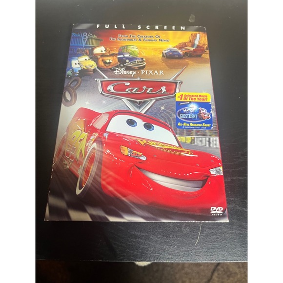Disney Pixar Other - Disney Pixar Cars Full Screen DVD Movie Lightning McQueen Mater Animated Film